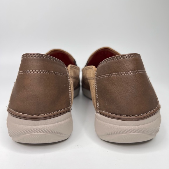 Clarks Men’s Gorwin Step Dark Sand Nubuck Suede Leather Slip On Loafers Shoes - Picture 5 of 14